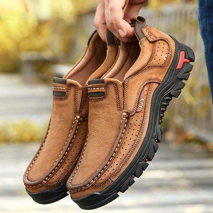 Orthopädische Herren-Slipper Mit Fußgewölbeunterstützung Und Rutschfester Sohle – Lederoptik