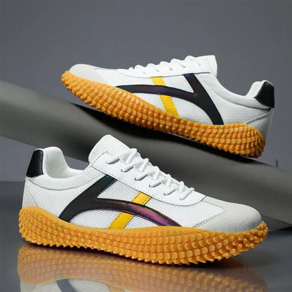 Herren Retro-Sneaker Mit Kontraststreifen Und Gummilaufsohle
