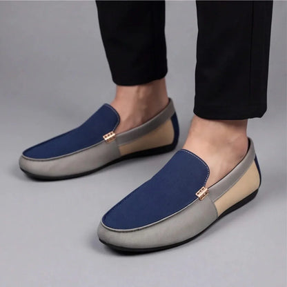 Herren-Slipper Aus Canvas, Leichtes, Lässiges Patchwork-Design
