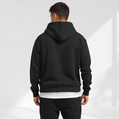 Herren Hoodie im Oversized Fit mit überschnittenen Schultern und Fronttasche