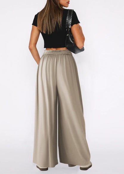 Damen Weite Hose mit Smockbund