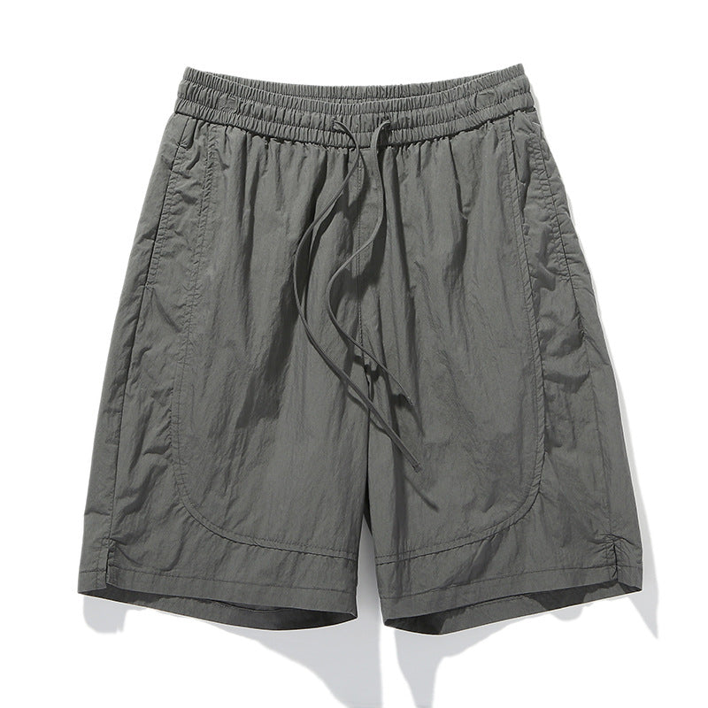 Herren Sommershorts, Lockere Passform, Schnelltrocknend, Einfarbig, Mittellang