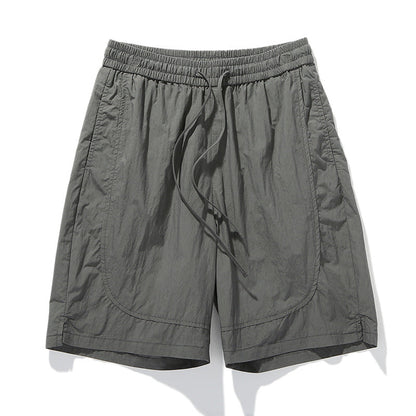 Herren Sommershorts, Lockere Passform, Schnelltrocknend, Einfarbig, Mittellang