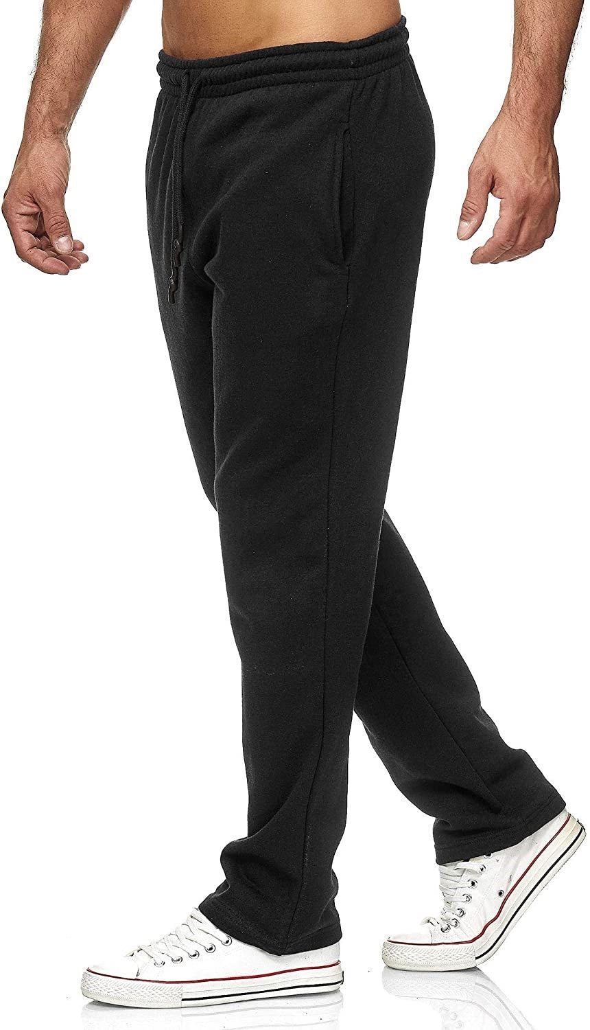 Men's Jogging Pants with Straight Leg, Microelastic Fleece Lining