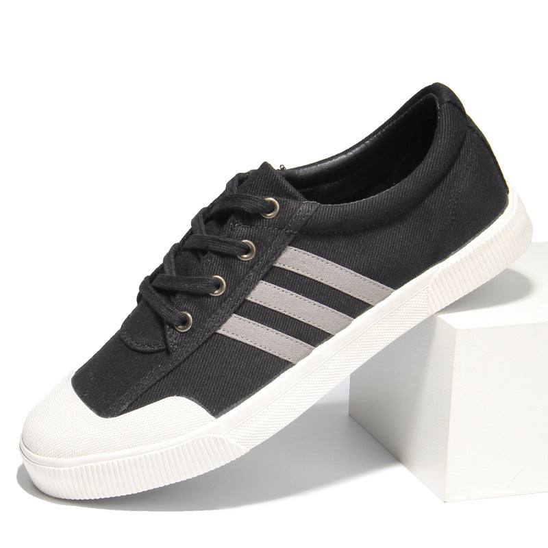 Herren Canvas Sneaker Low Top – Atmungsaktive Schnürschuhe