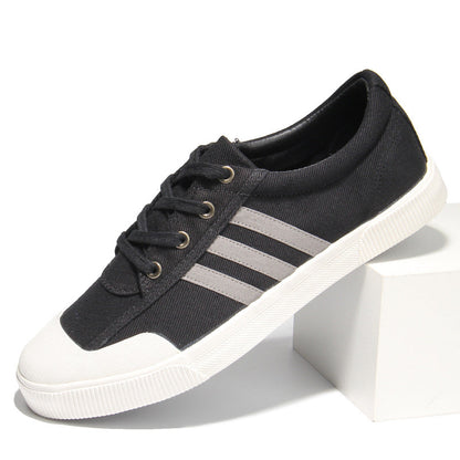 Herren Canvas Sneaker Low Top – Atmungsaktive Schnürschuhe