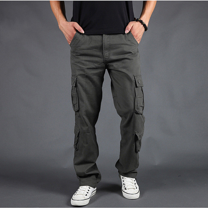 Men's Overalls with Straight Leg, Multiple Pockets, and Zipper