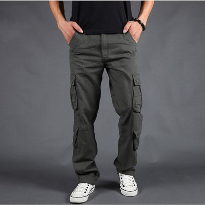 Men's Overalls with Straight Leg, Multiple Pockets, and Zipper