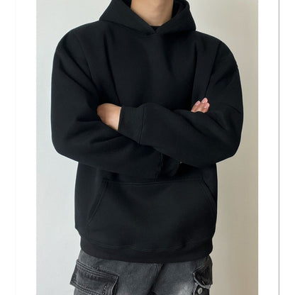 Herren Kapuzenpullover Sweater Lockerer Schnitt Langarm – Baumwoll-Mischung