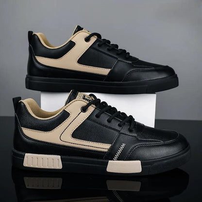 Men's Sneakers with Two-Tone Inserts and Elevated Sole