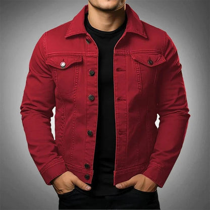 Men's jacket made of denim blend fabric Solid color - Denim blend
