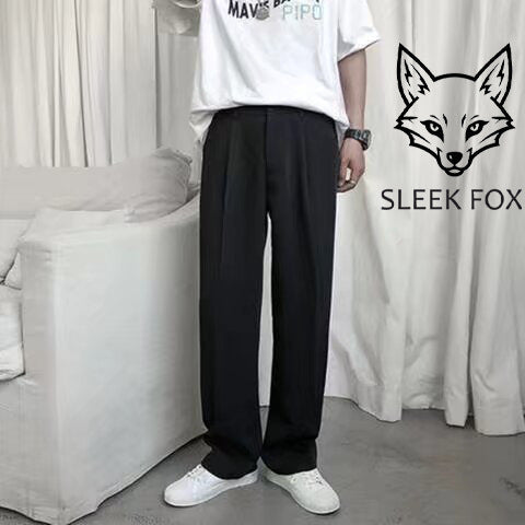 Men's Suit Pants for Autumn, Straight Cut, with Micro-Elastic