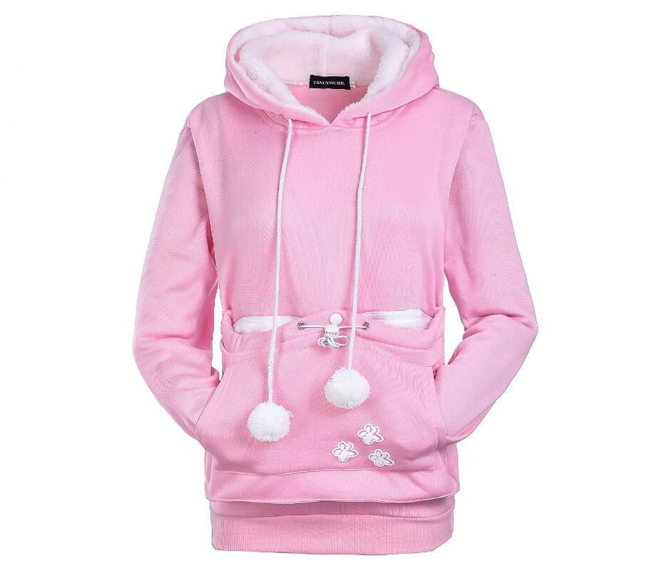 Damen-Pullover-Hoodie mit Katzen-Print und langen Ärmeln