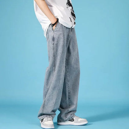 Herren Jeans mit geradem Schnitt – Lockerer Hip-Hop-Cargo-Look