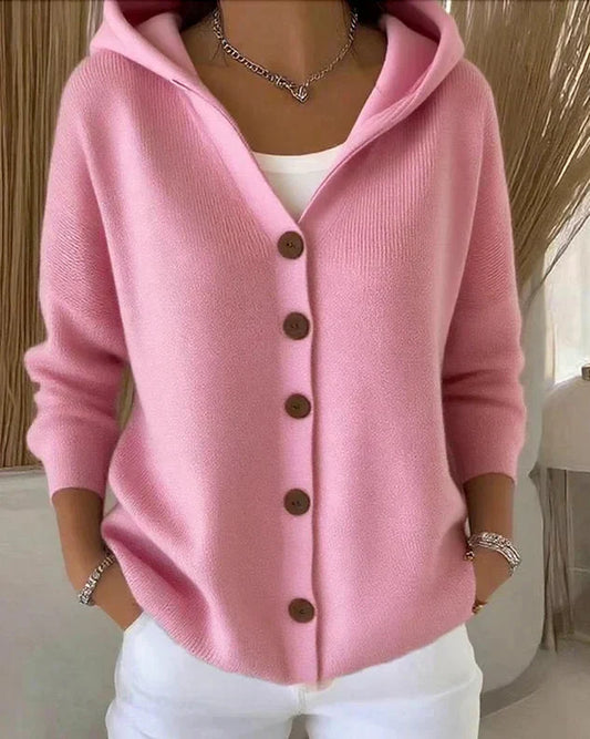 Damen Strickjacke Mit Langarm Lockerer Schnitt