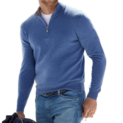 Herren Cardigan Langarm Schlichtes Design Offene Vorderseite – Woll-Mischung