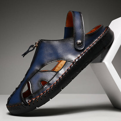 Herren-Sommersandalen, Geschlossene Zehenpartie, Verstellbarer Fersenriemen, Gummisohle
