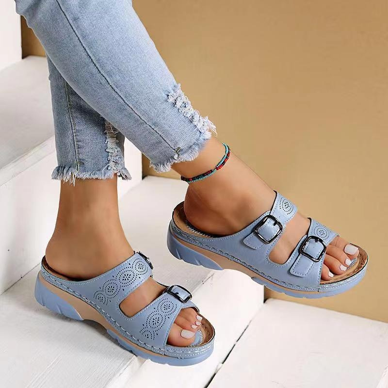 Orthopädische Sommersandalen Für Damen Mit Fußgewölbeunterstützung, Breite Passform Und Verstellbare Riemen