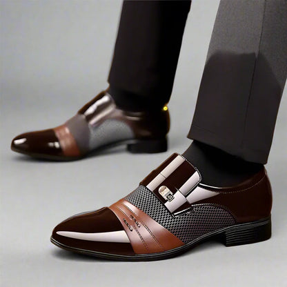 Herren Loafer Mit Schnallenriemen Und Strukturierter Laufsohle
