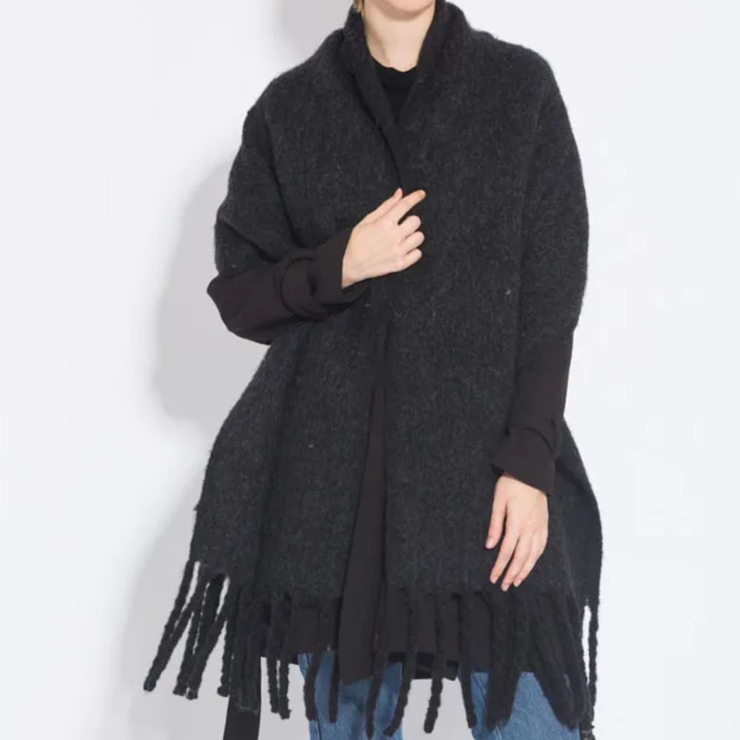 Winterschal Mit Einfarbigem Design