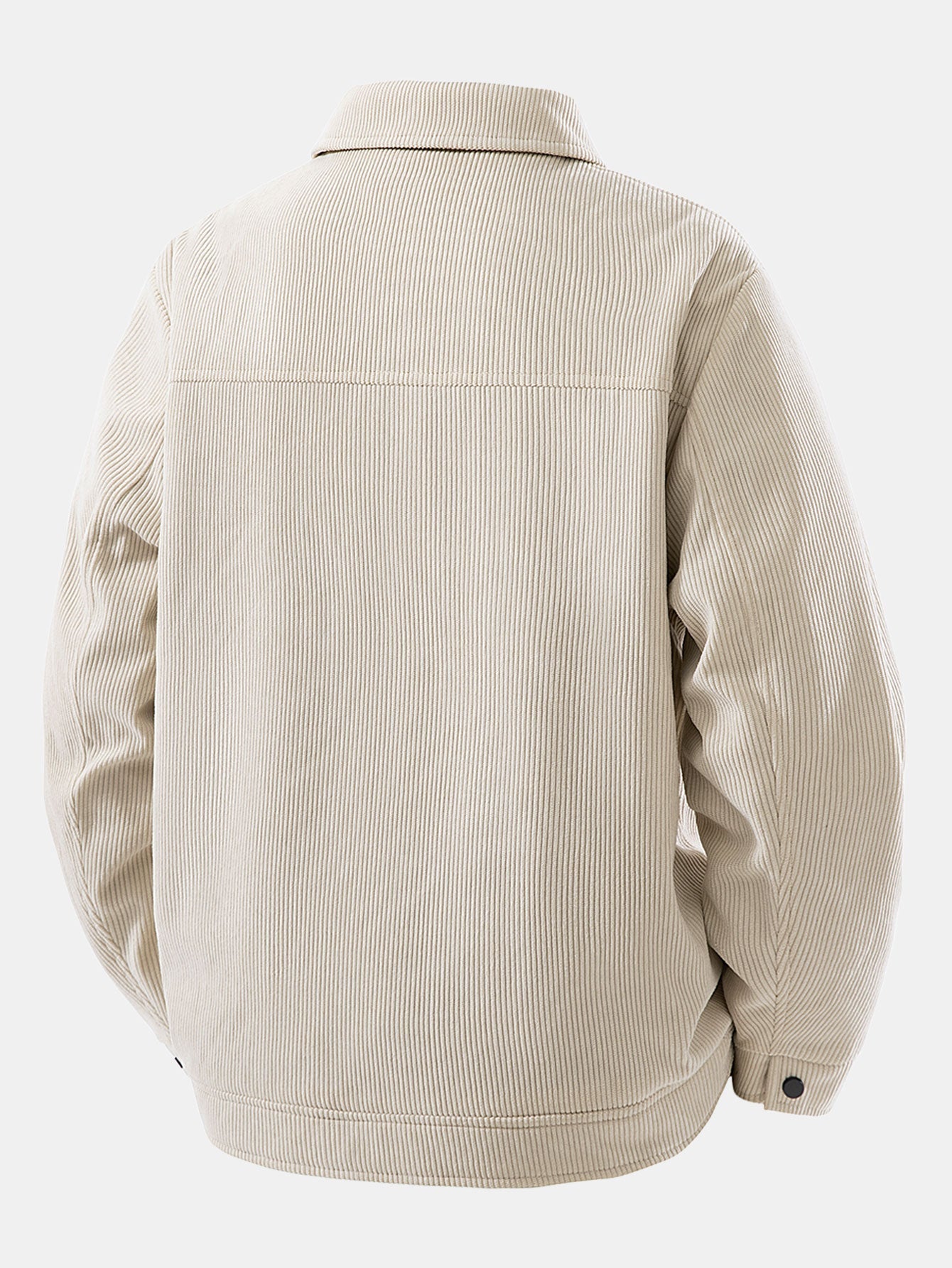 Men&#39;s autumn jacket with lining and snap button closure