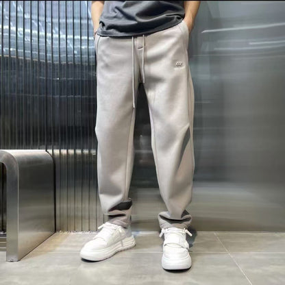 Herren-Jogginghose Mit Lockerem Schnitt, Kordelzug, Hohem Bund Und Schmal Zulaufendem Bein