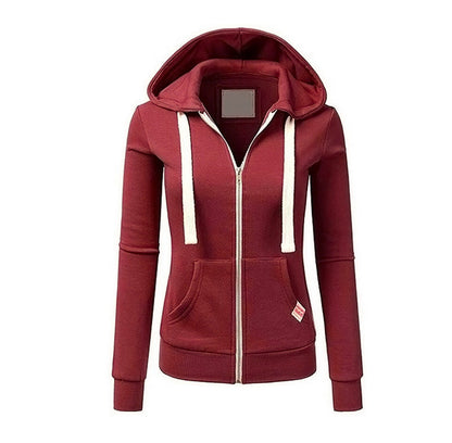 Damen Winter Pullover Hoodie mit langen Ärmeln und verstellbarer Kapuze