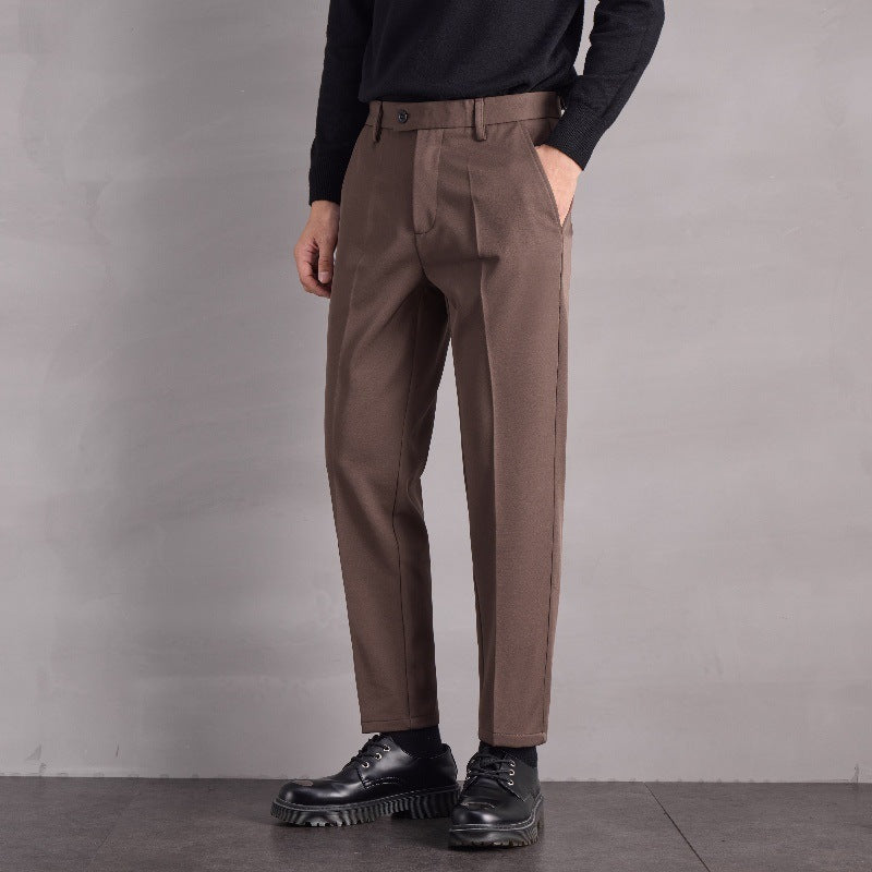 Herren-Hose, Gerade Geschnitten, Mittelhoch Geschnitten, Mit Reißverschluss Und Mikro-Elastik