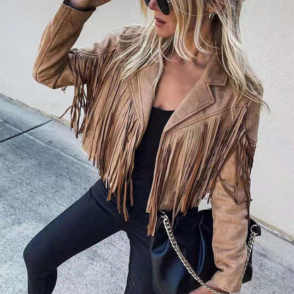 Lässige Fransenjacke für einen individuellen Boho-Chic-Look