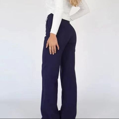 Women's business trousers with high waist and straight leg – Classic style