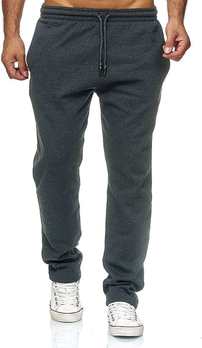 Men's Jogging Pants with Straight Leg, Microelastic Fleece Lining