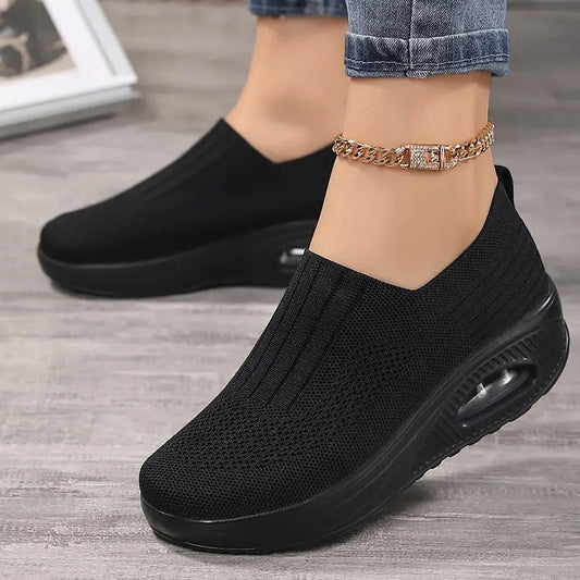 Women's Orthopedic Slip-On Sneakers with Arch Support and Non-Slip Sole