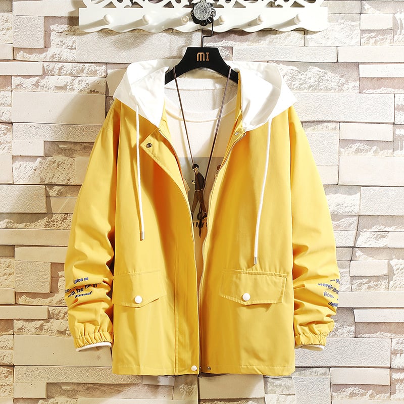 Men's Spring Sweater With Hood and Zipper