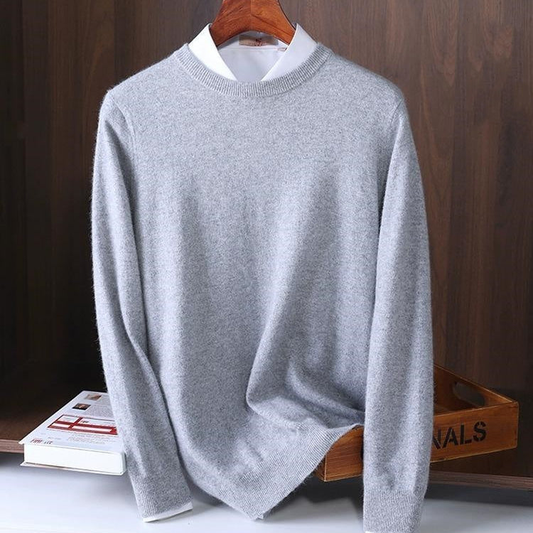 Men's Sweater Crew Neck Loose Fit Long Sleeve – Cotton Blend