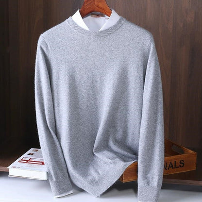Men's Sweater Crew Neck Loose Fit Long Sleeve – Cotton Blend