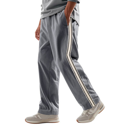 Cordhose Für Herren Mit Geradem Bein Und Streifenmuster
