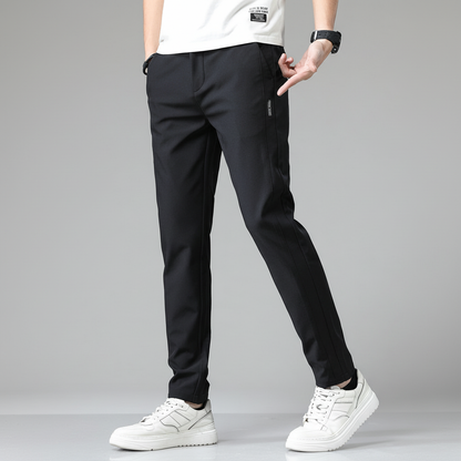 Herren Tapered Hose mit Elastischem Bund – Knitterfreies Design