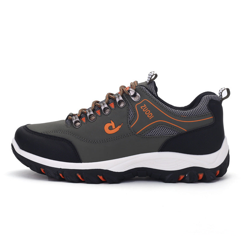 Men's Hiking Shoes Low-Top with MD Sole and Lace Closure