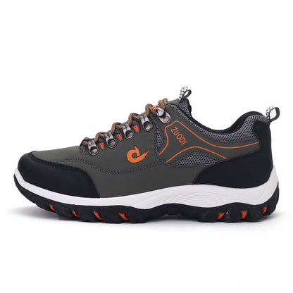 Men's Hiking Shoes Low-Top with MD Sole and Lace Closure