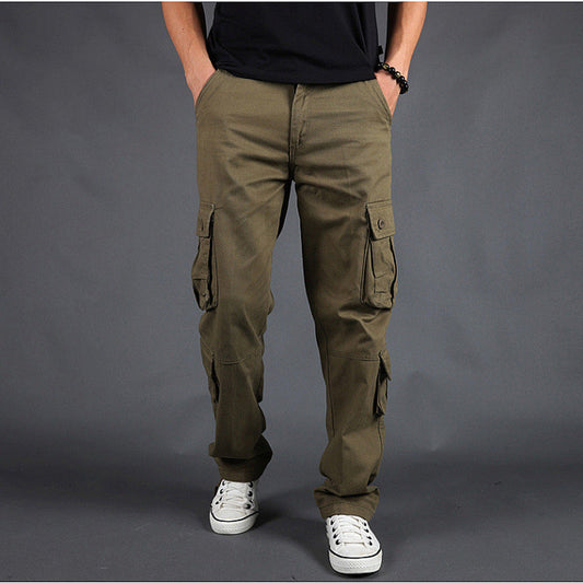 Herren-Latzhose Mit Geradem Bein, Mehreren Taschen Und Reißverschluss
