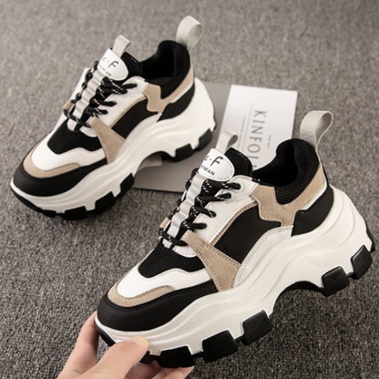 Damen Laufschuhe Leicht Atmungsaktiv Runde Zehenpartie Gummisohle