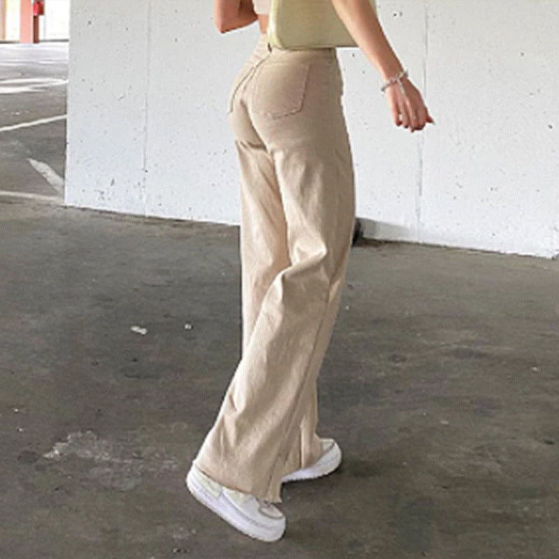 Women's High-Waisted Slim Flare Jeans in Denim Mix Design