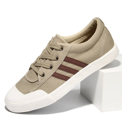 Herren Canvas Sneaker Low Top – Atmungsaktive Schnürschuhe