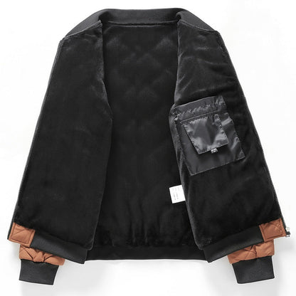 Herren Winter Steppjacke in Übergrößen mit Fleecefutter und Stehkragen