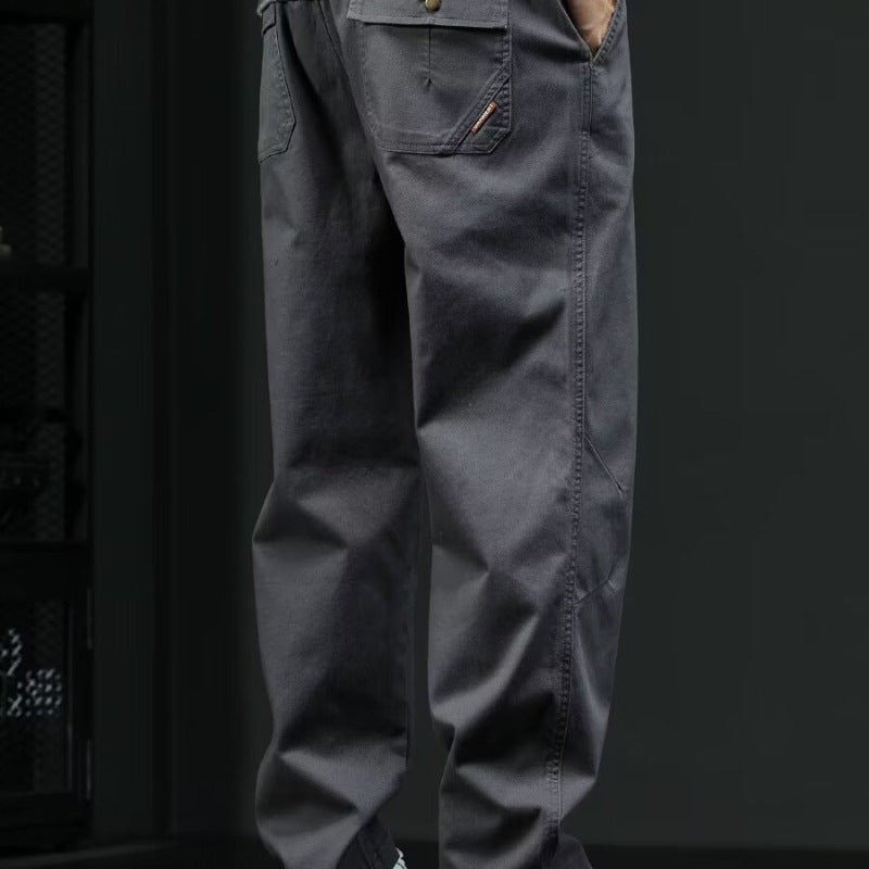 Herren-Hose, Locker Geschnitten, Gerader Bund, Mittelhoch, Einfarbig