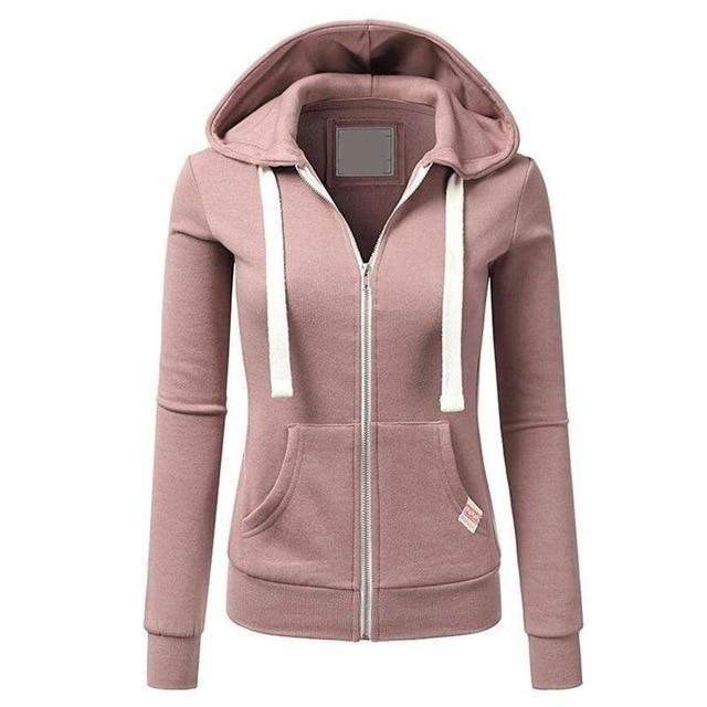 Damen Winter Pullover Hoodie mit langen Ärmeln und verstellbarer Kapuze