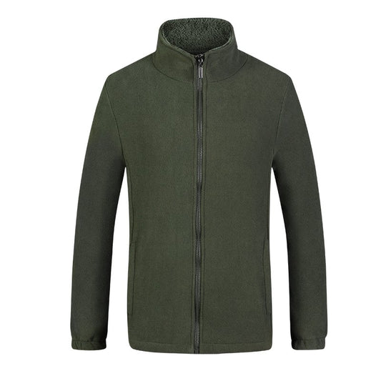 Herren Winter Fleecejacke doppellagig mit langen Ärmeln