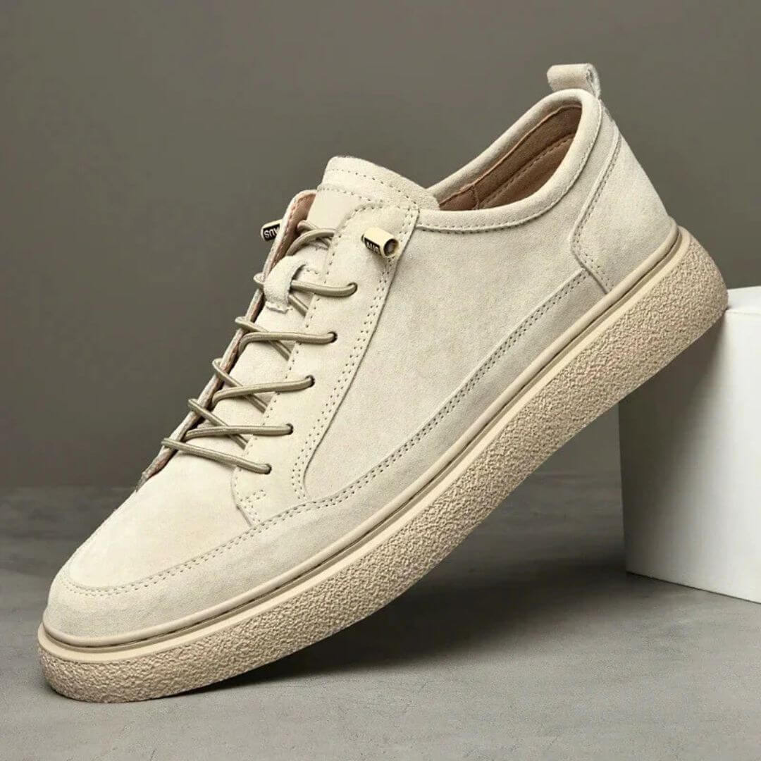 Herren-Sneaker In Wildlederoptik Mit Schnürung, Gepolsterter Innensohle Und Gummisohle