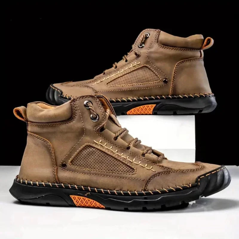 Men's Work Shoes with Orthopedic Insole, Arch Support, and Non-Slip Sole