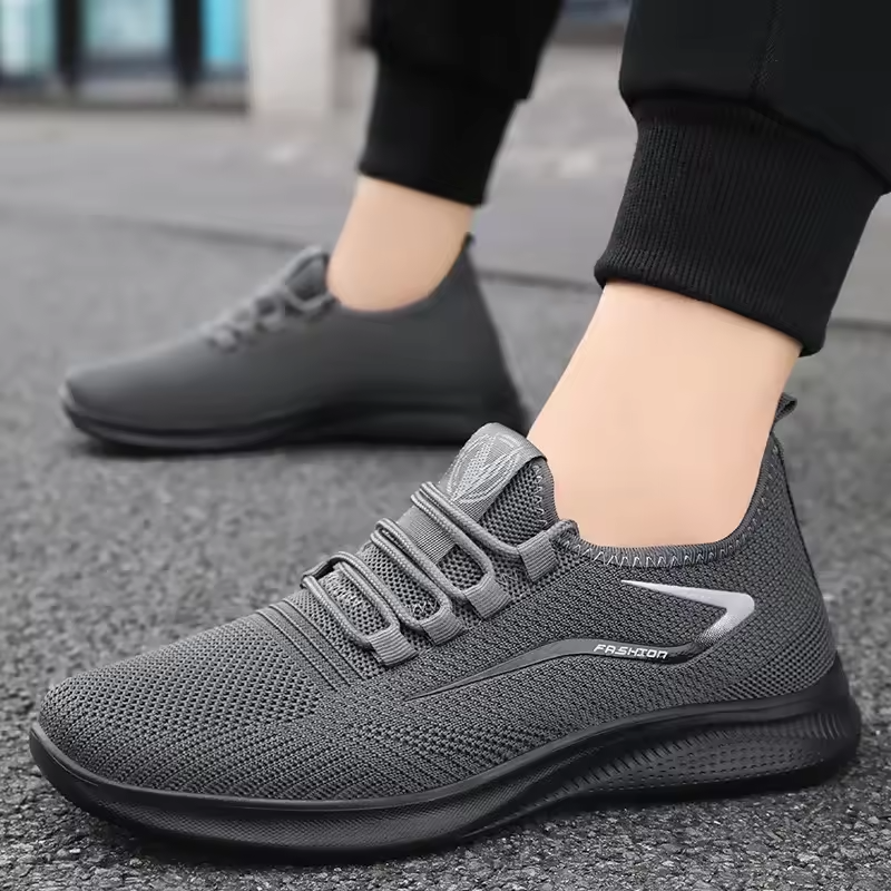 Herren Slip-On Walkingschuhe – Atmungsaktiv Leichte Weite Passform